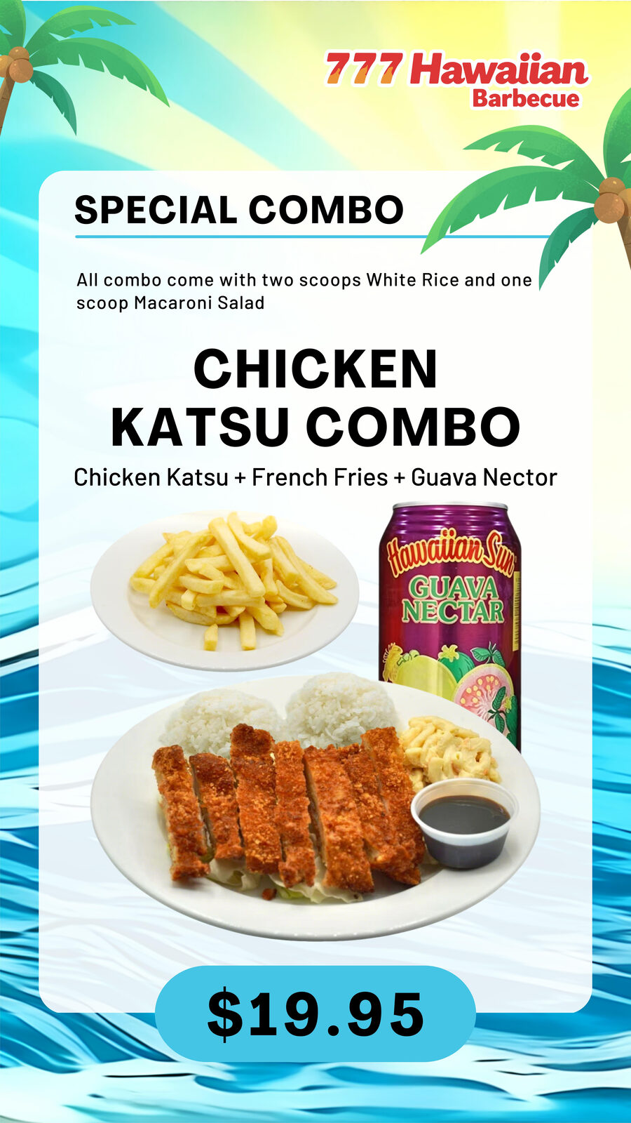 Designed special-combo menu board for the chicken katsu combo